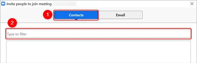 Invite contacts to a Zoom meeting.