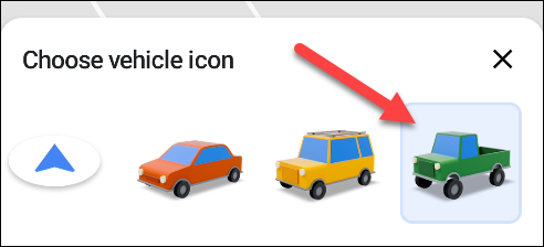 how do you change your car icon on google maps