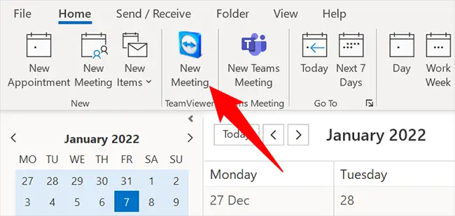 Select "New Meeting" at the top.