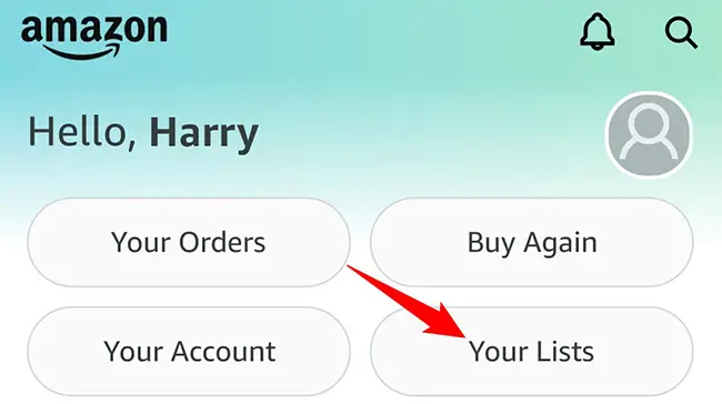 Select "Your Lists."