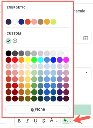 Fill Color palette