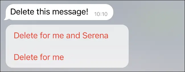 Supprimer le message dans Telegram pour iPhone