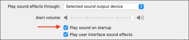 Haga clic en Reproducir sonido al iniciar