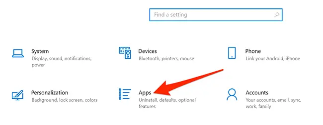 Interfaz de la aplicación de configuración