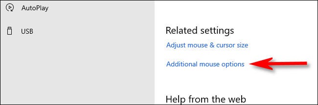 Nelle impostazioni del mouse, fai clic su "Opzioni aggiuntive del mouse".