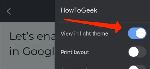 Tap View in light theme