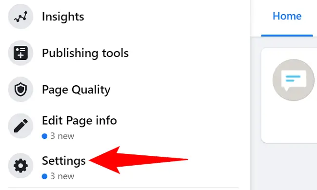 Choose "Settings" from the left sidebar.