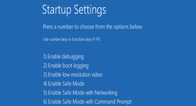 Start Windows 8 in safe mode. 
