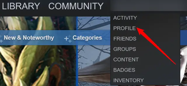 Kliknij swoje imię, a następnie kliknij „Profil”.