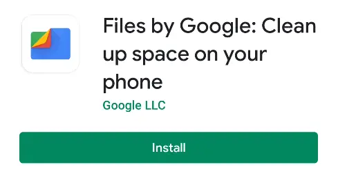 "Files by Google"을 설치합니다.