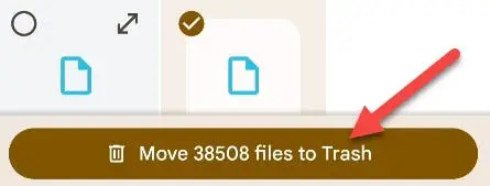 Tap "Move Files to Trash."