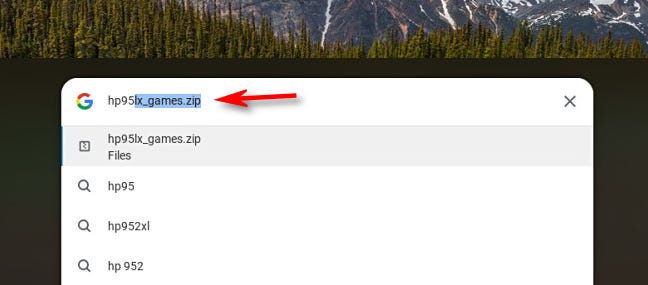 Searching in Chrome OS