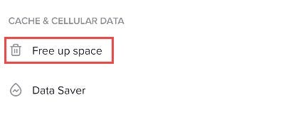 Select "Free Up Space."