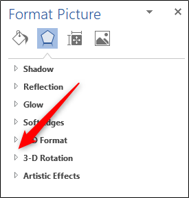 Opção de rotação 3D