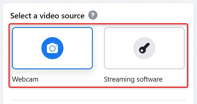 Select a video source.