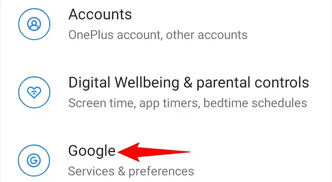 Choose "Google" in Settings.