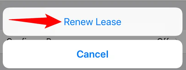 Hit "Renew Lease" in the prompt.