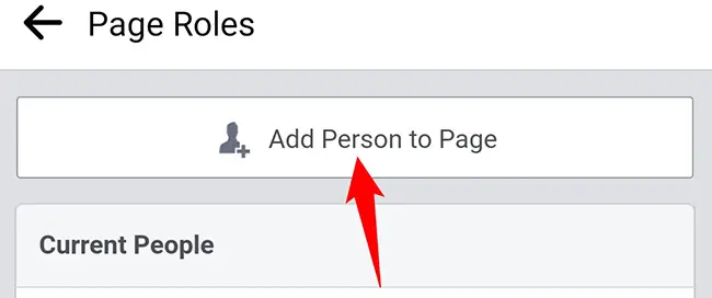 Select "Add Person to Page" at the top.