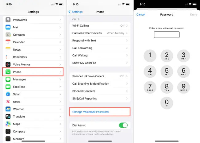 Ändern Sie das Voicemail-Passwort auf dem iPhone