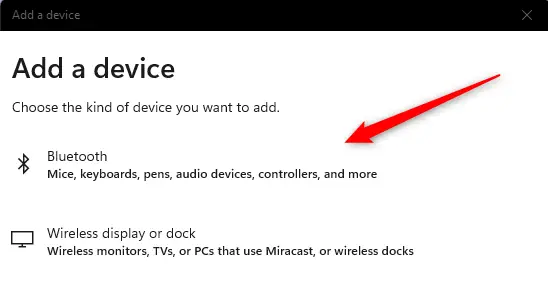 Haga clic en Bluetooth.