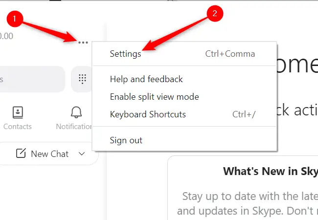 Click the three dots near the top left, then click "Settings." 