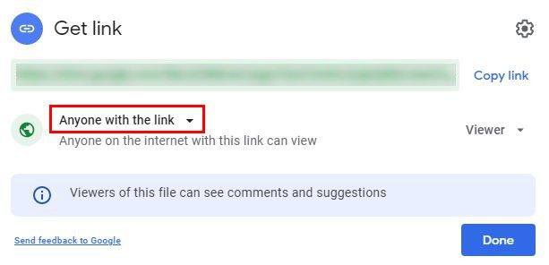 Google Drive Share-link