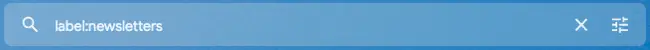 Search a Newsletters label in Gmail