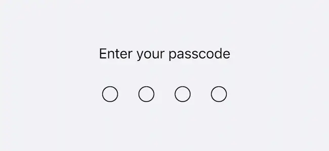 Enter your lock screen passcode or password