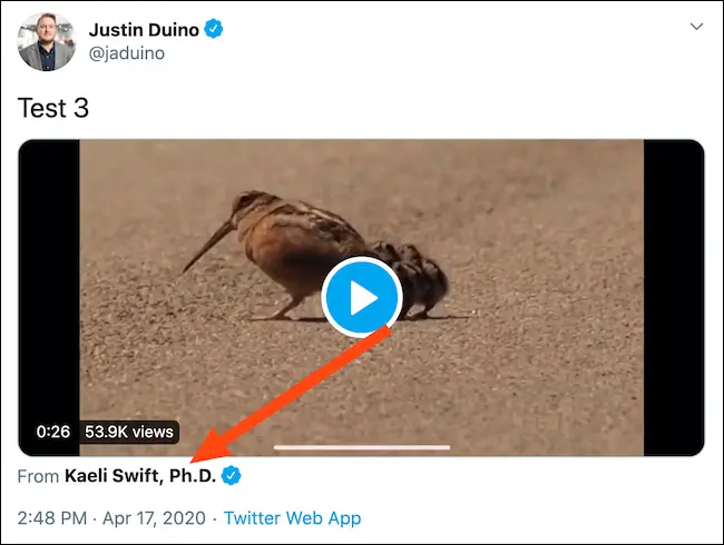 You should now have a tweet with an embedded Twitter video