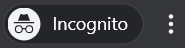 Incognito actieve indicator