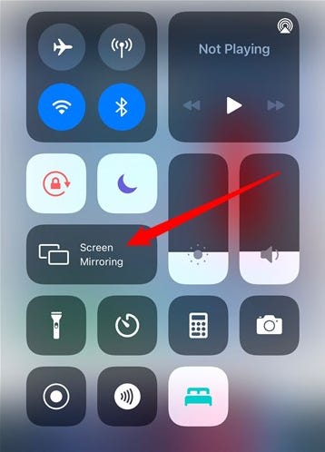 Tap "Screen Mirroring."