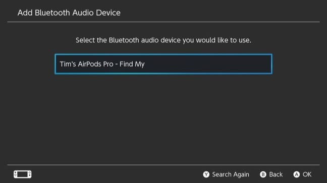 Nintendo Switch found AirPods