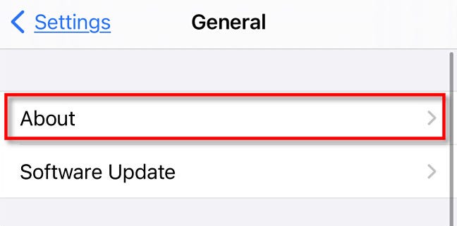 În Setări > General, atingeți „Despre”.