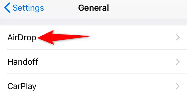 Tap "AirDrop."
