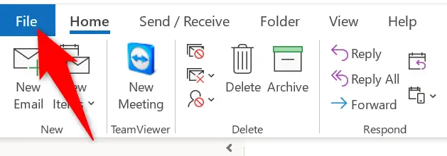 Select "File" in the top-left corner.