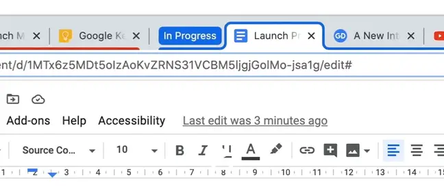 Chrome의 탭 그룹