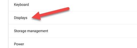 Select "Displays."