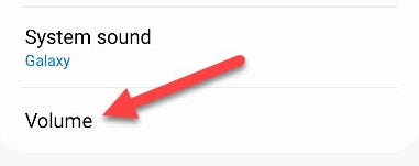 Select "Volume."