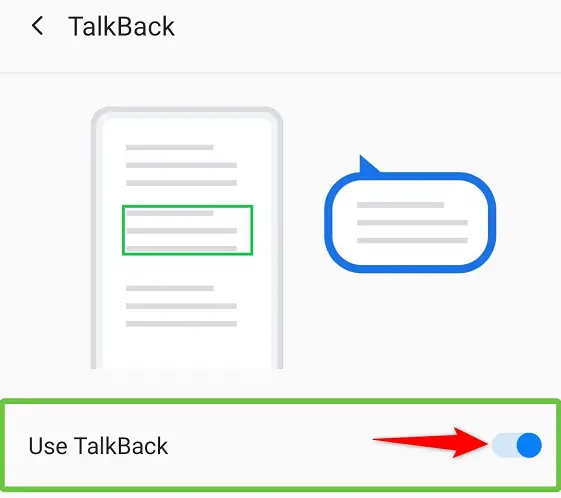 Deactivate "Use TalkBack."