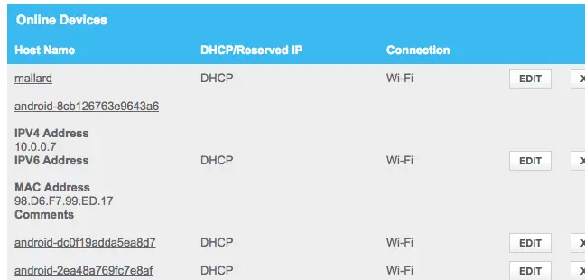 You can view the details about any device that is connected to your wireless network. 