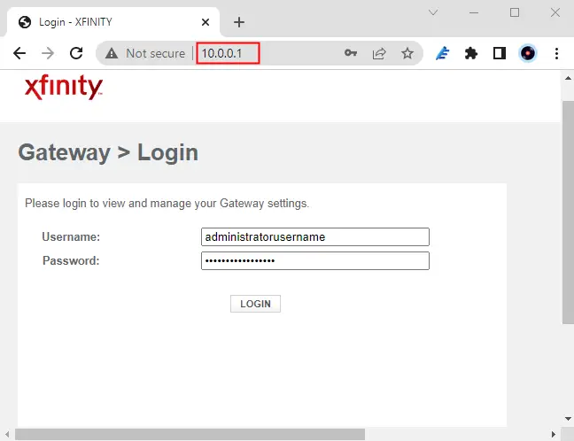 Geben Sie die IP Ihres Routers in die Adressleiste eines beliebigen Browsers in Ihrem Netzwerk ein. 