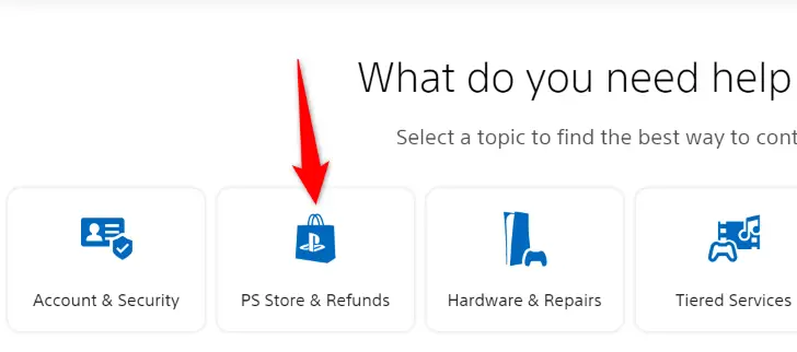 Choose "PS Store & Refunds."